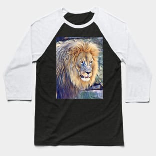 African Lion Baseball T-Shirt